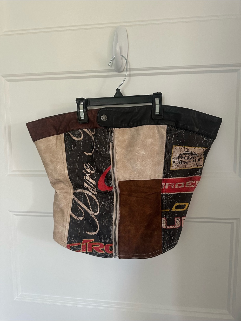 Jaded London Daytona Faux Leather Corset Top